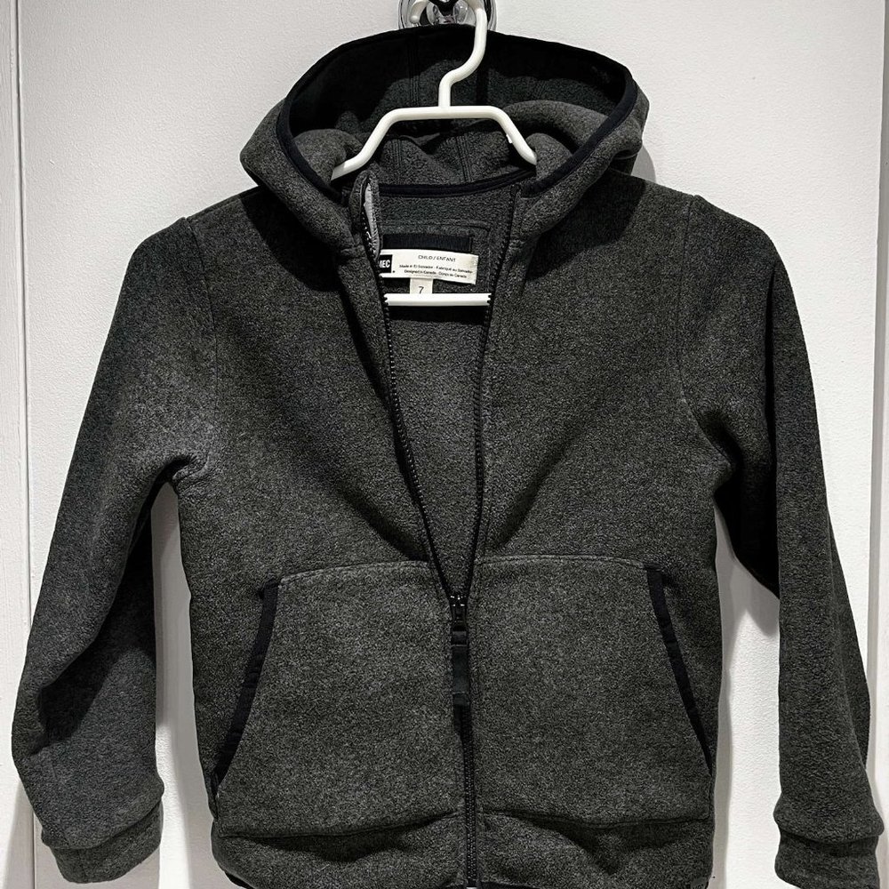 MEC - Youth Full-Zip Fleece Jacket in grey (Size 7)
